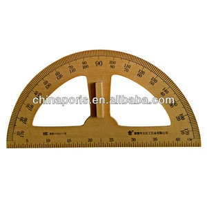 45CM wooden protractor ruler