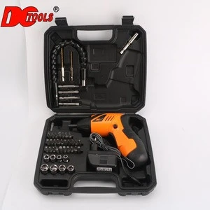 46pcs/set 4.8V Cordless electric Screwdriver / Household Multifunction Electric Drill Tools set with LED Light Rechargeable