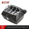 47L ABS Motorcycle trunk/ tail box with top rack X Large with large backrests  can be fit audio speakers cargo