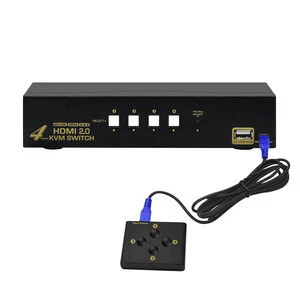 4Kx2K 4 port hdmi switch hdmi kvm switch With USB Hub 4pcs KVM Cables