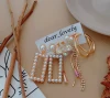 5 Pairs of Korean earrings Set Luxury jewelry 2020 pearls Nickel plated 2020 New design Silver ladies fashion low moq