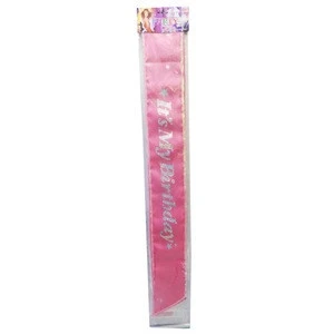 5160919-13 hot selling birthday Pageant stain Sash