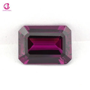 5.94 Carat Tanzania Purple Rhodolite Emerald Cut 12x9.50mm Purple Rhodolite Octagon Loose Gemstone January Birthstone