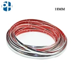 5MX15MM Decoration PVC Chrome Sticker Car Door Fender Interior Moulding Trim Strip