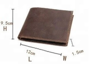 61004 New Design Brown Genuine Leather Wallets