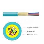 6mm Tight Buffer 2 Core Optical G657A2 LSZH Jacket Indoor GJFJV Optic Fiber Cable