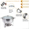 7.5L round glass lid chafing dish soup station on sale