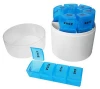 7days 28compartments round pill storage case, plastic pill box