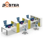 8 seat office workstation cubicle wood office partition l shape office workstation