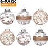 80mm Shatterproof Clear Christmas Glass Ball Ornaments Craft Xmas Balls Baubles