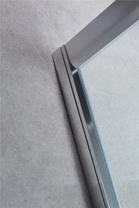 8mm High Quality Framed Sliding Tempered Glass Black Shower Door