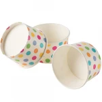 8oz Frozen Yogurt Ice Cream Cups Paper Snack Containers With Lids