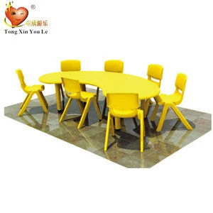 Adjustable fire-proof cheap plastic table chair and desk school furniture