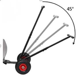 Adjustable snow mover snow removal shovel and snow pusher with two  wheels using in winter