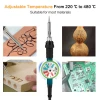 Adjustable Temperature 44Pcs Pyrography Soldering Iron Pen Tool Wood Burning Kit With Embossing/Carving/Soldering Tips