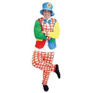 Adult Men&#39;s Crazy Clown Party Fancy Costume Mens