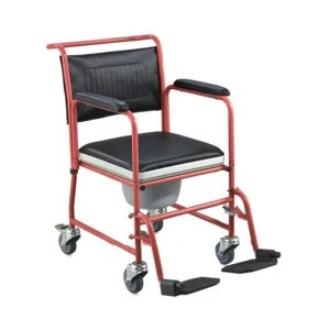 AGSTWC008 Nursing Moving Commode Wheel Chair For Elderly