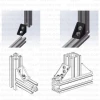 aluminum profile shape aluminium metal die cast angle connector slot bracket 40x40