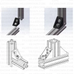 aluminum profile shape aluminium metal die cast angle connector slot bracket 40x40