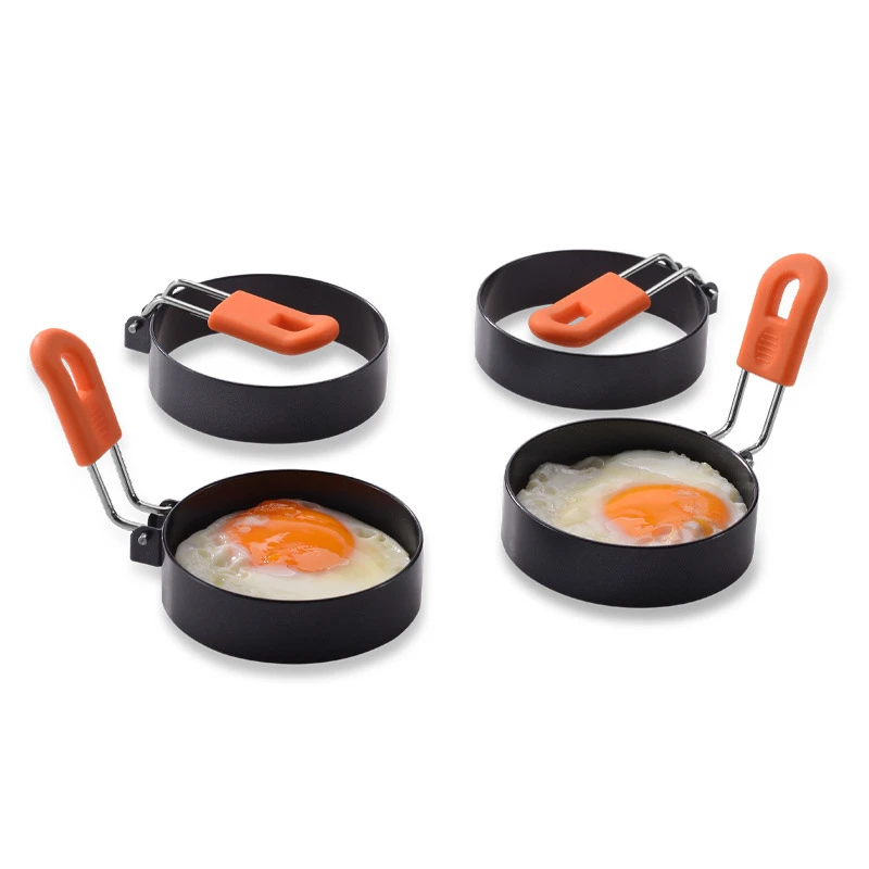 Amazon hot sale Fried Egg Mold 5pcs Set,Egg Ring With Anti-scald Handle Egg Tools
