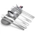 Import Amazon hot sale Portable Flatware stainless steel Fork And Spoon Chopsticks metal straw Travel Cutlery Set from China