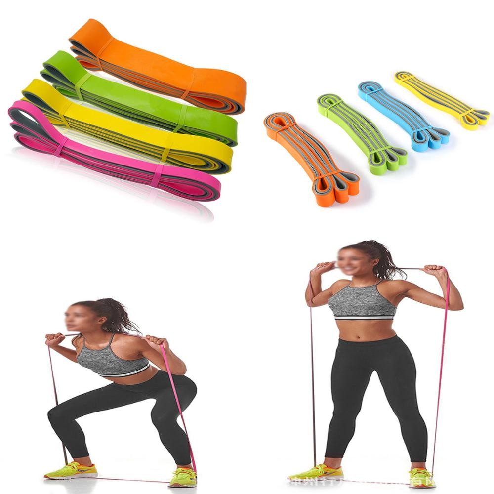 Amazon hot selling contrast color Resist Bands Pull Up Assist Bands Exercise Powerlifting Bands for Body Stretching