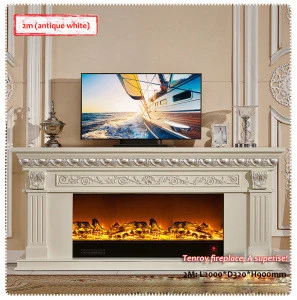 American three-dimensional carved electric fireplace