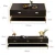 Import American Vintage Antique Living room Wood Frame Leather TV Stand with gold leg from China