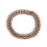Amigo New Trends Luxury Zinc Alloy Cuban Link Pet Collar Necklace Personalized Diamond Dog Chain