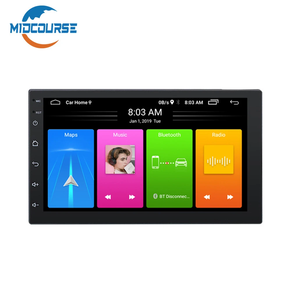 Android 10 Universal car 7 inch MP5 2 din format interface radio audio BT camera android car video player