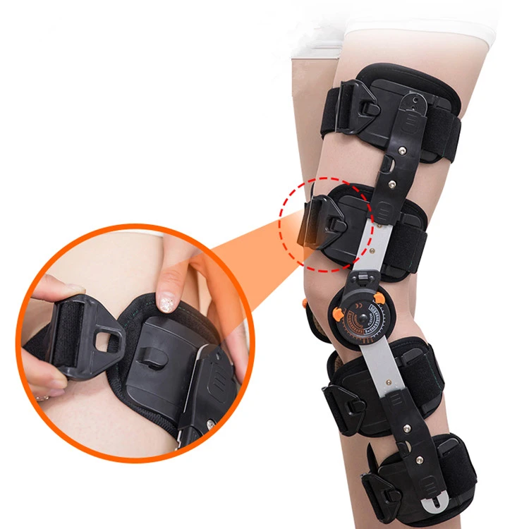 Angle Adjustable Knee Brace Hinged Knee Orthopedic Knee Support Brace For Adults