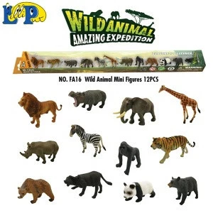Animal Empire high quality realistic mini animal figure toy 12 styles assorted wild animal model set