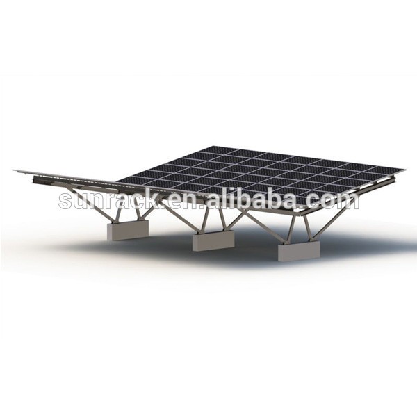 Anodized aluminum solar car parking mounting system
