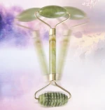 Anti Aging Natural Jade Roller face and Gua Sha Massage Tool Set Therapy Facial Roller with Double Neck Slimming health care Mas