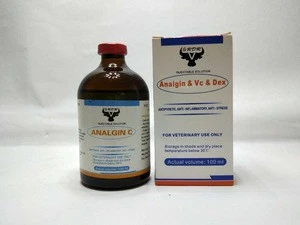 Antipyretic medicine Analgin 25%, Vitamin C 5% injection  for cattle,horse,dog
