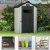 Import Aoxun Durable 3.8 x 4.0 FT Resin Outdoor Storage Shed Grey Utility Tool Shed with Metal & Wood Frame Easily Assembled Garden Use from China