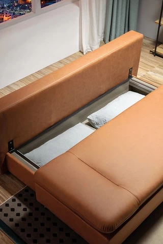 Apartment furniture fabric foldable sofa cum bed sofa couch