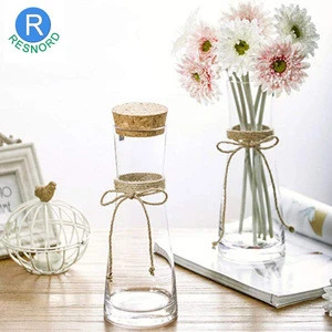 As Gift Decorative Flower Vases With Rope Tall Glass Vases For Wedding Centerpieces