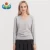 Import Autumn season long sleeve pullover grey pure fine 100% cashmere women sweater from China