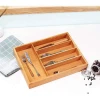 Bamboo Cutlery Tray Kitchen Utensil Silverware Flatware Drawer Organizer Dividers with 5 Compartment