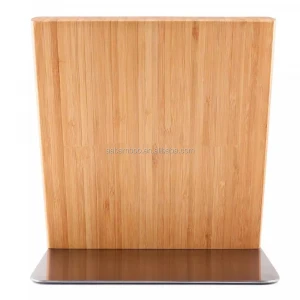 bamboo magnetic knife block