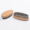Bamboo Wood Face Massage Natural Boar Bristle Beard Brush For Men
