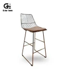 Bar Garden Living Room Leisure Furniture Modern Cross Back Kitchen Steel Barstool Stool Industrial Padded Stools Bar Chair