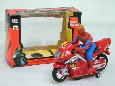 Battery Operated MOTORCYCLE toy W/ MAN