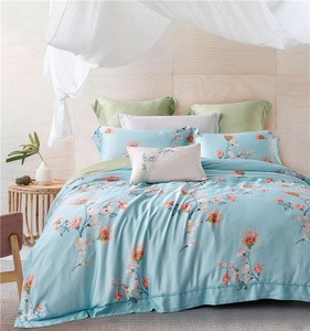Bed Linen Soft Comfortable 4-Piece Tencel Lyocell Sheet Set 100% Eucalyptus Fiber