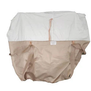 beige   China factory pp bulk bag  pp fibc bag 002 1ton for packing  stone coal firewood