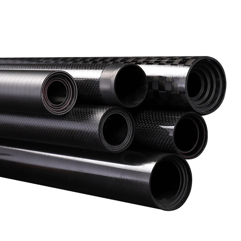 Best selling large od Corrosion -resistant custom 3k glossy twill 100% carbon fiber tubing
