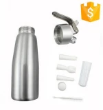 Big promotion milk foam maker white with flowers cream bottle whipper dispenser for dessert tool