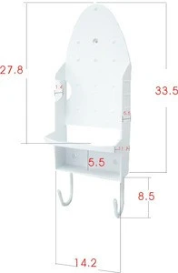 Big size H 33.5cm Iron Organizer, Holds Iron and Ironing Board, Easily Mount Against Wall or Door