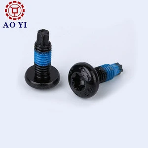 Black anodized round socket head electric machine special screw
